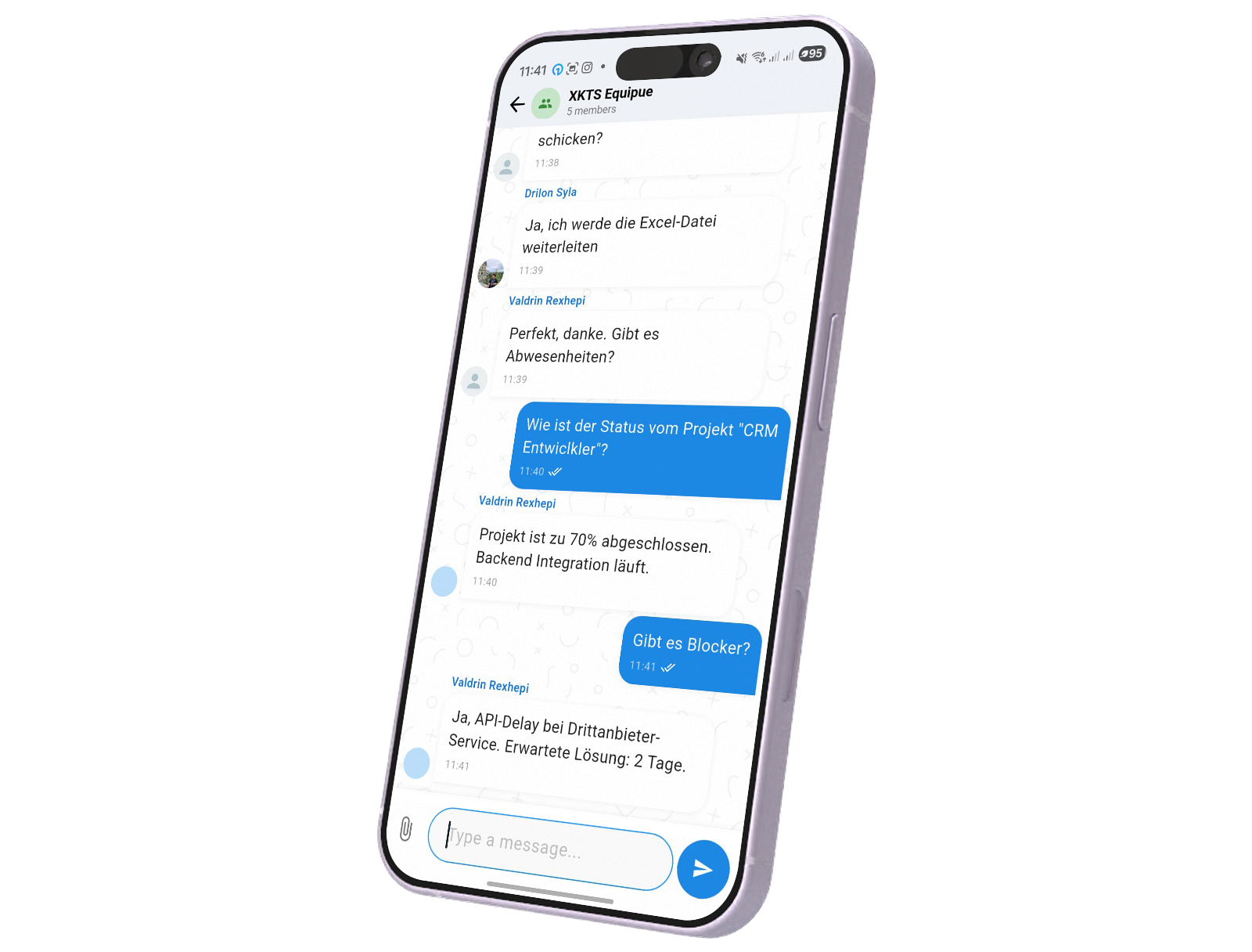 XK ONE App – Chat